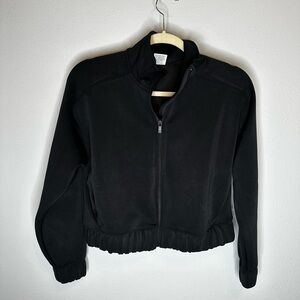 All in Motion sz XS Black Airy Sleek Full Zip Jacket Super Soft At Hip